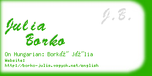 julia borko business card